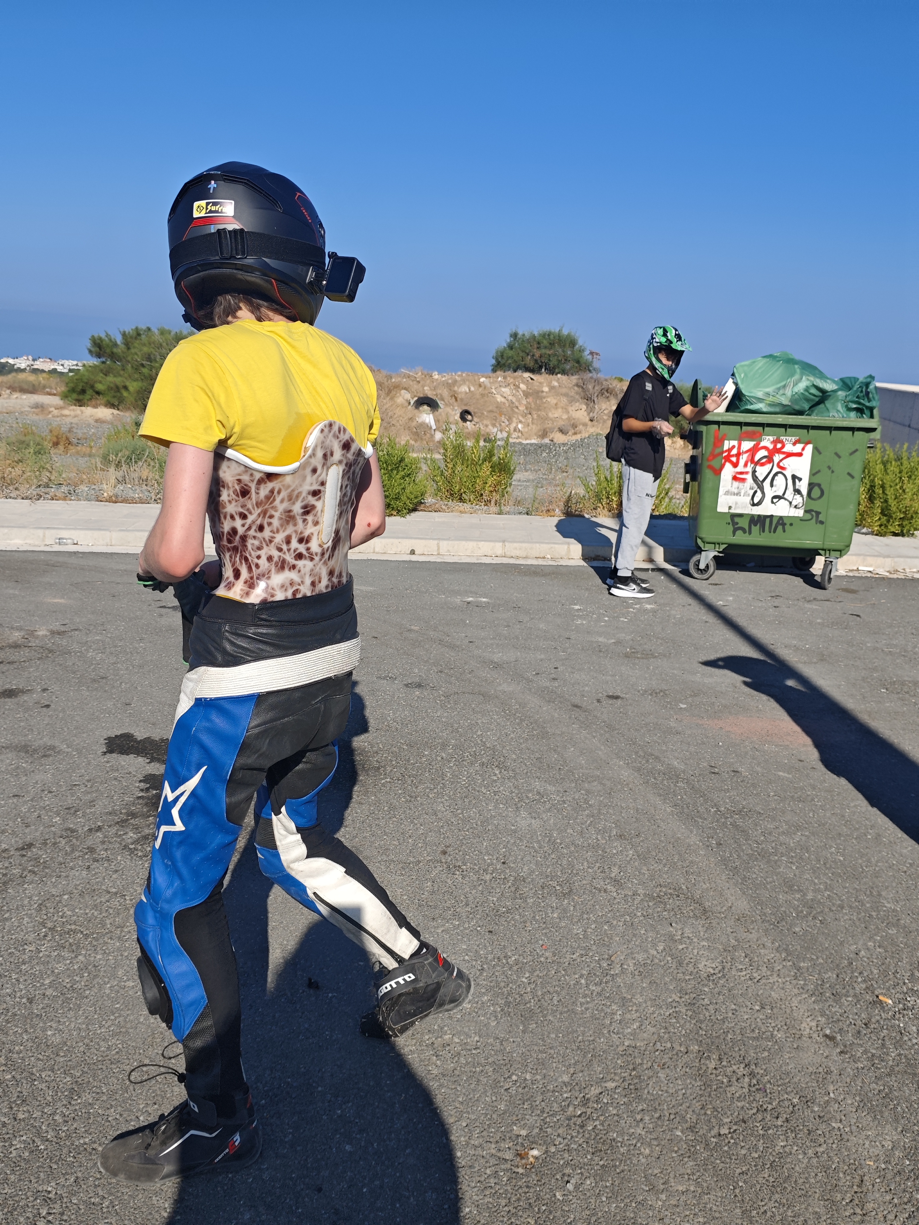 Riding spot and rubbish collected during the cleanup